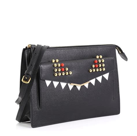 fendi monster leather roll bag|Fendi monster crossbody bag.